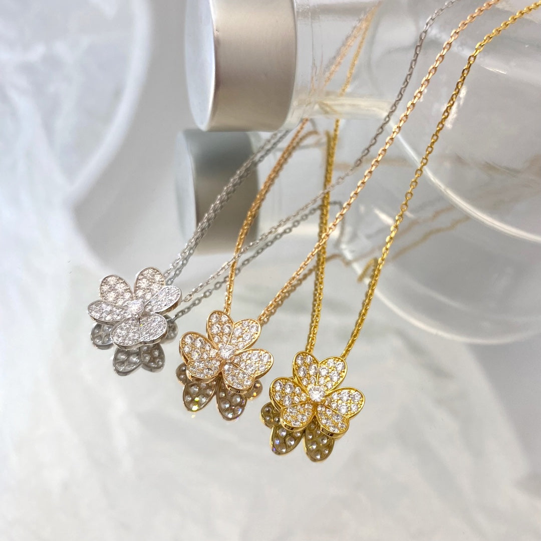 [⭐moonlume]FLOWER DIAMOND NECKLACE