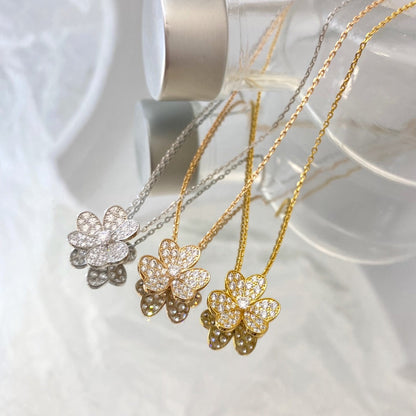 [⭐moonlume]FLOWER DIAMOND NECKLACE