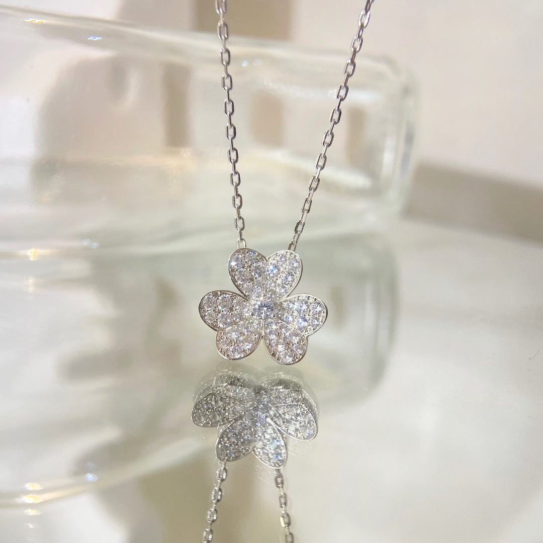[⭐moonlume]FLOWER DIAMOND NECKLACE