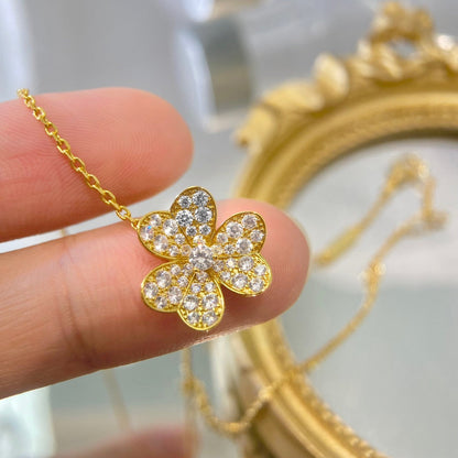 [⭐moonlume]FLOWER DIAMOND NECKLACE