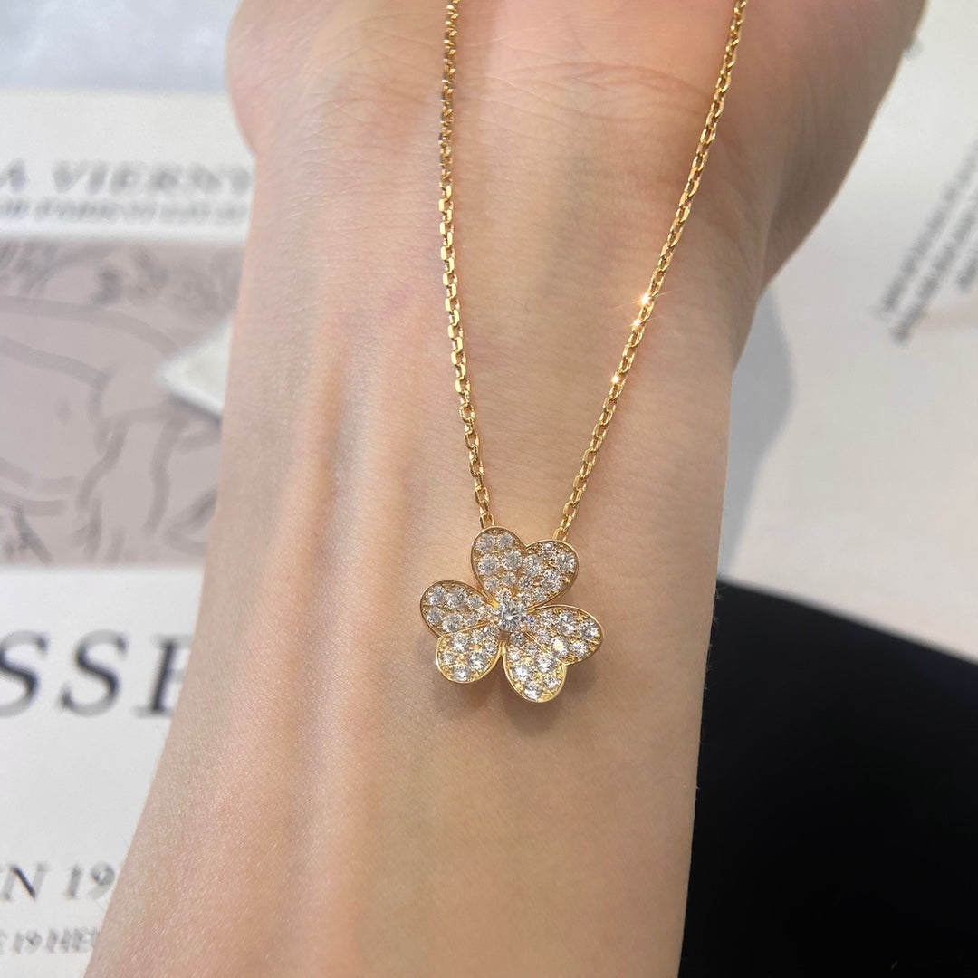 [⭐moonlume]FLOWER DIAMOND NECKLACE
