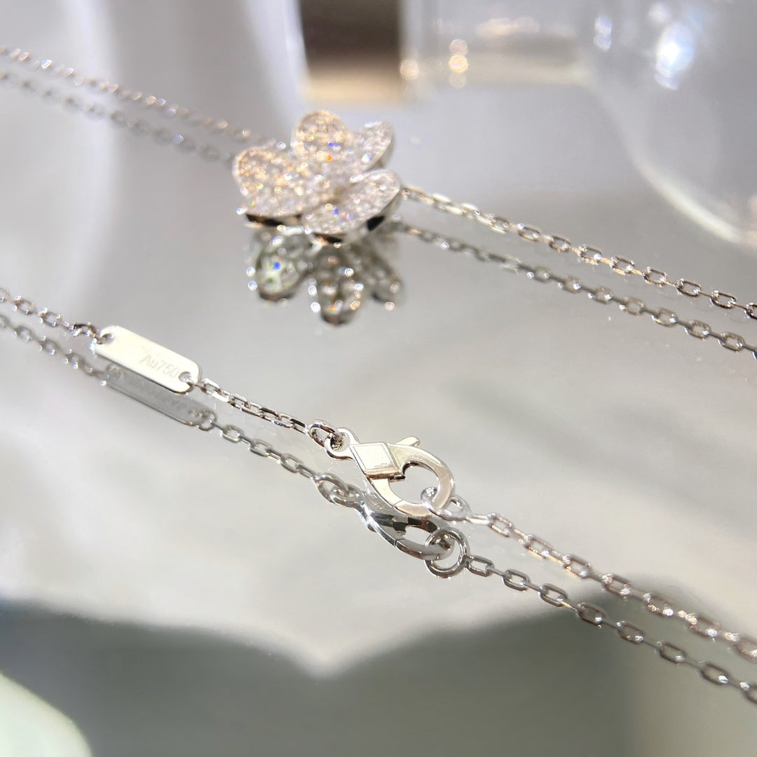[⭐moonlume]FLOWER DIAMOND NECKLACE