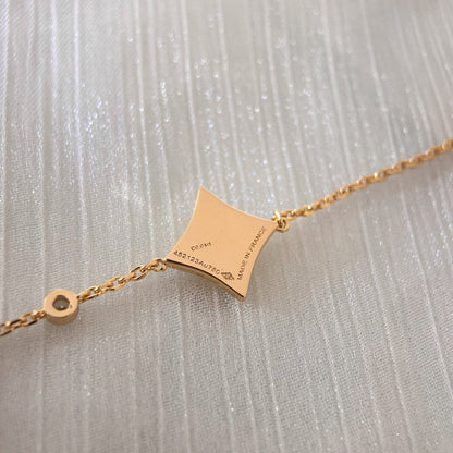 [⭐moonlume]COLOR STAR PINK GOLD DIAMOND BRACELET