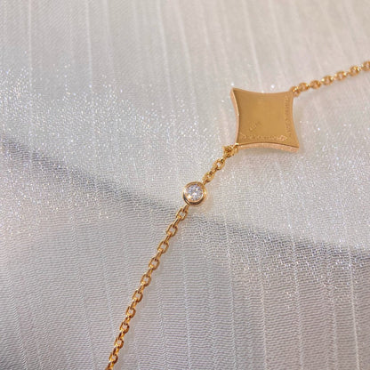 [⭐moonlume]COLOR STAR PINK GOLD DIAMOND BRACELET