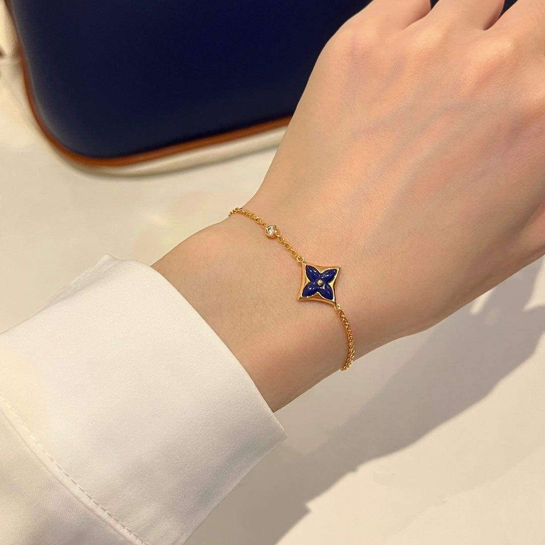 [⭐moonlume]COLOR STAR PINK GOLD DIAMOND BRACELET