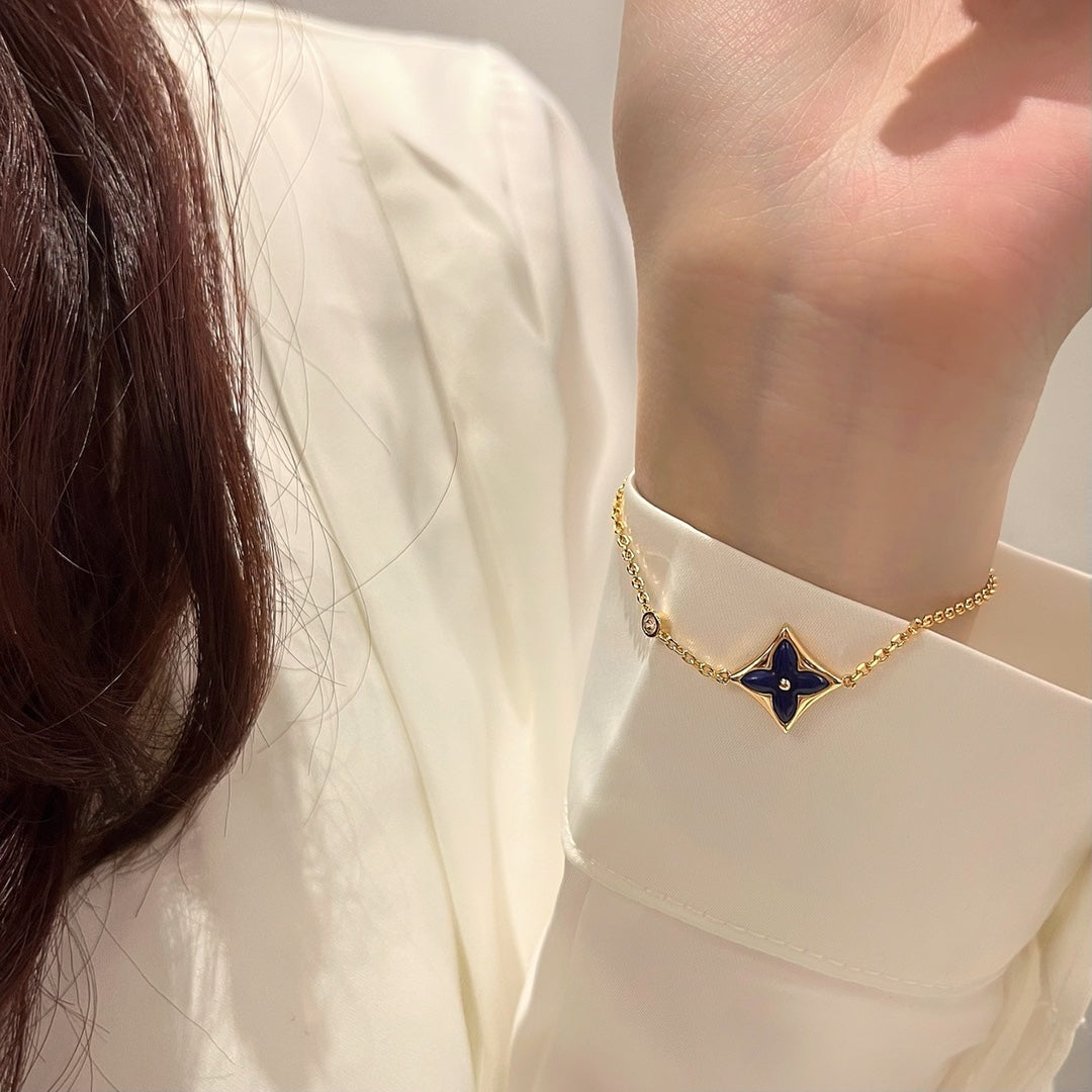 [⭐moonlume]COLOR STAR PINK GOLD DIAMOND BRACELET