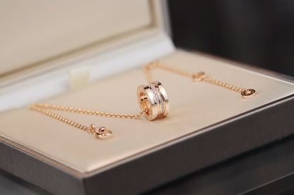 [⭐moonlume]ZERO 1 PINK GOLD DIAMOND NECKLACE