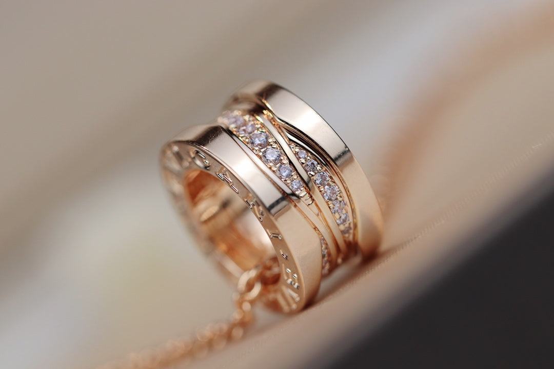 [⭐moonlume]ZERO 1 PINK GOLD DIAMOND NECKLACE