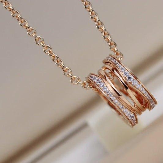 [⭐moonlume]ZERO 1 PINK GOLD NECKLACE