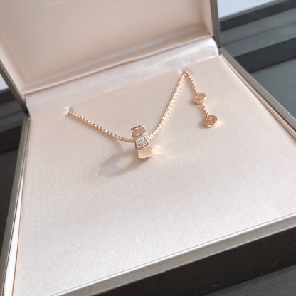 [⭐moonlume]SERPENTI PEDANT DIAMOND PINK GOLD NECKLACE
