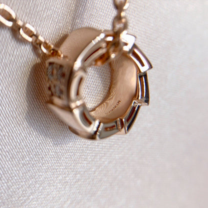 [⭐moonlume]SERPENTI PEDANT DIAMOND PINK GOLD NECKLACE