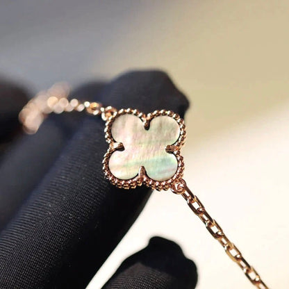 [⭐moonlume]CLOVER 20 MOTIFS DARK MOP DIAMOND  NECKLACE