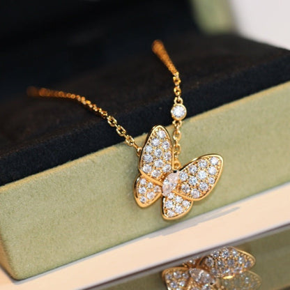 [⭐moonlume]BUTTERFLY DIAMOND NECKLACE