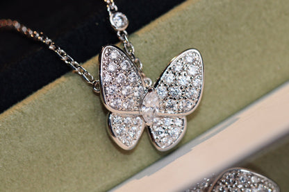 [⭐moonlume]BUTTERFLY DIAMOND NECKLACE