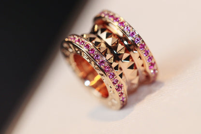 [⭐moonlume]ZERO 1 ROCK PINK GOLD PINK DIAMOND NECKLACE
