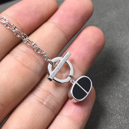 [⭐moonlume]CHAINE VERSO BLACK CERAMIC  NECKLACE