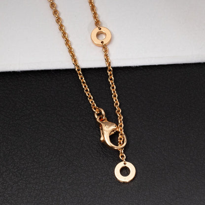 [⭐moonlume]ZERO 1 WHITE CERAMIC PINK GOLD DIAMOND NECKLACE
