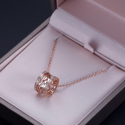 [⭐moonlume]ZERO 1 PINK GOLD DIAMOND OPEN NECKLACE