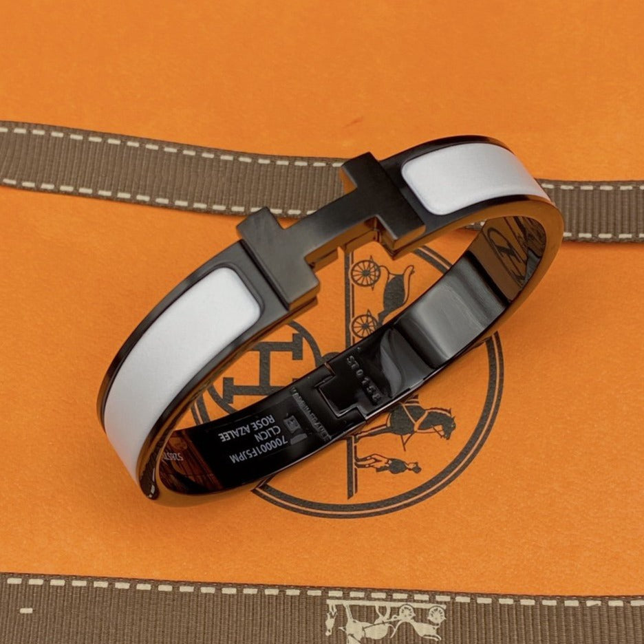 [⭐moonlume]H BRACELET 12MM BLACK WHITE CERAMIC