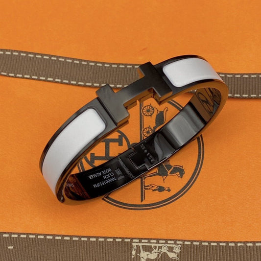 [⭐moonlume]H BRACELET 12MM BLACK WHITE CERAMIC