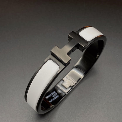 [⭐moonlume]H BRACELET 12MM BLACK WHITE CERAMIC