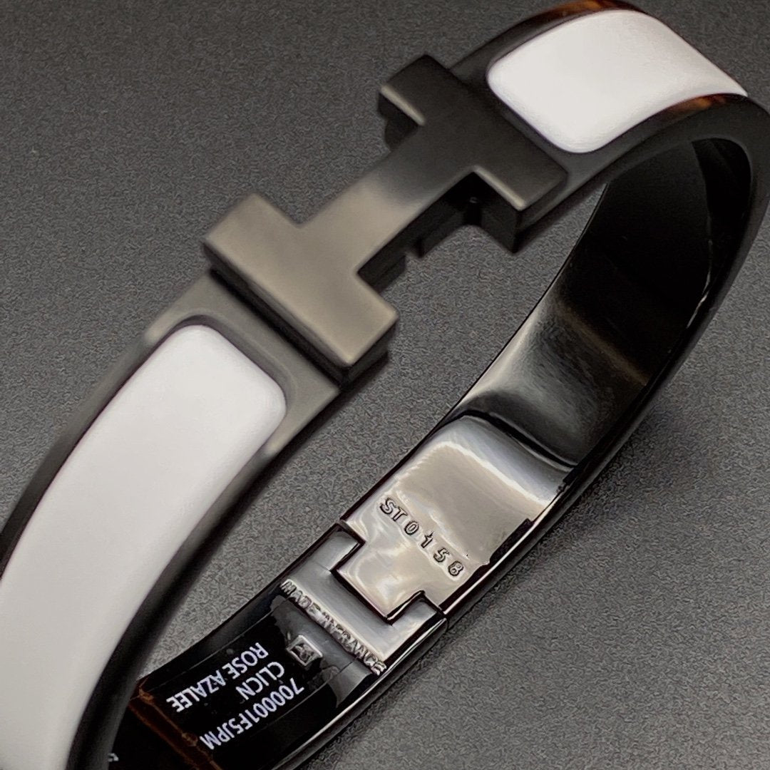 [⭐moonlume]H BRACELET 12MM BLACK WHITE CERAMIC