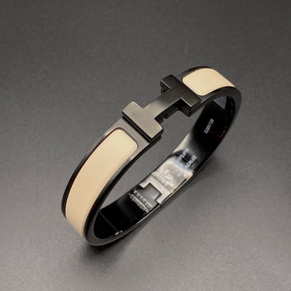 [⭐moonlume]H BRACELET 12MM BLACK BEIGE CERAMIC