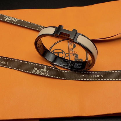 [⭐moonlume]H BRACELET 12MM BLACK BEIGE CERAMIC