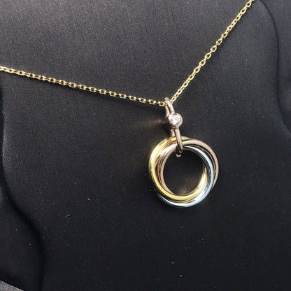 [⭐moonlume]TRINITY SILVER GOLD PINK GOLD NECKLACE