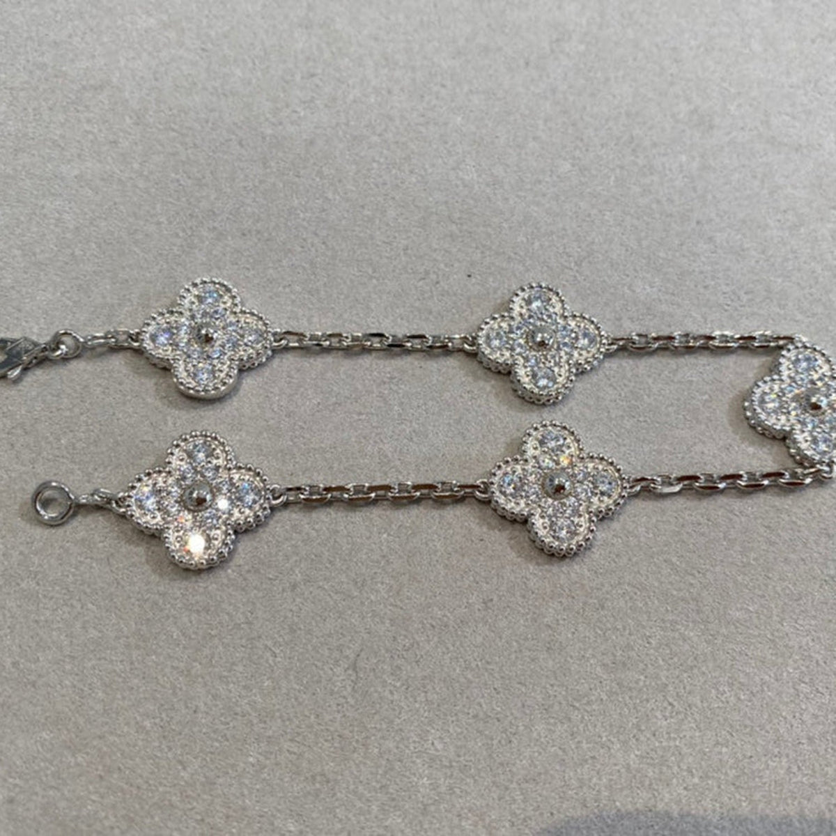 [⭐moonlume] CLOVER 5 MOTIF FULL DIAMOND BRACELET COLLECTION