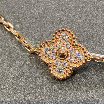 [⭐moonlume] CLOVER 5 MOTIF FULL DIAMOND BRACELET COLLECTION
