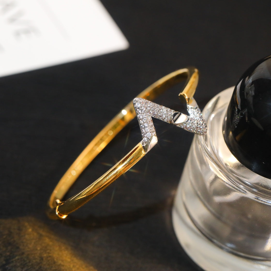 [⭐moonlume]VOLTE UPSITE DOWN GOLD DIAMOND BRACELET