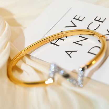 [⭐moonlume]VOLTE UPSITE DOWN GOLD DIAMOND BRACELET