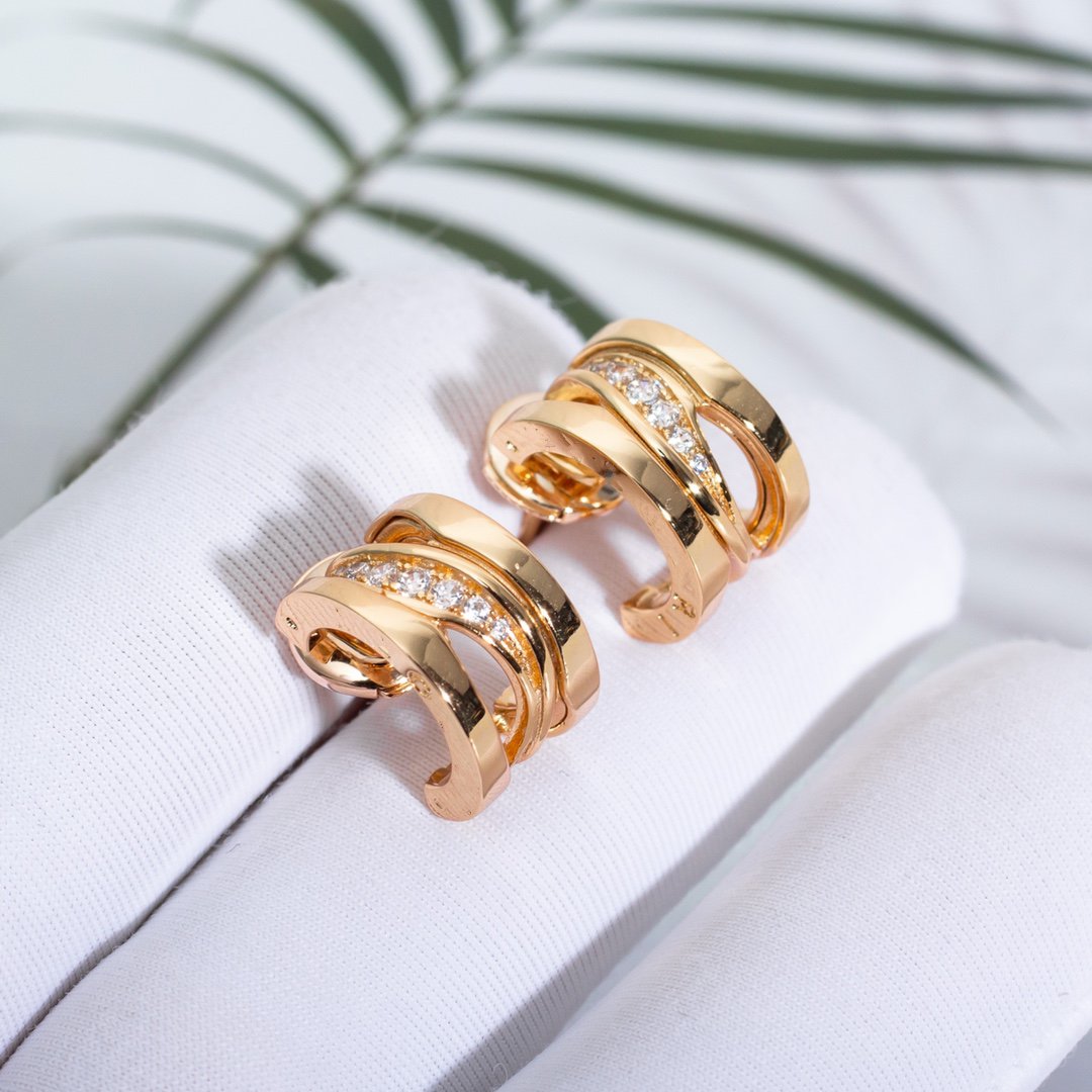 [⭐moonlume]ZERO 1 PINK GOLD DIAMONDS EARRINGS