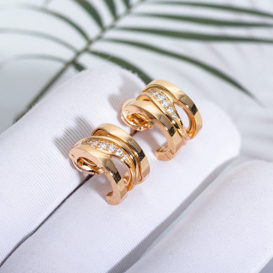 [⭐moonlume]ZERO 1 PINK GOLD DIAMONDS EARRINGS