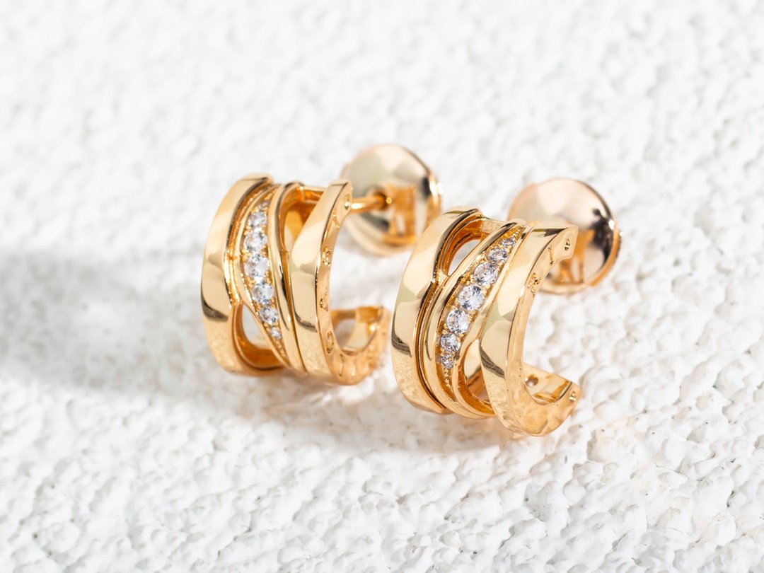 [⭐moonlume]ZERO 1 PINK GOLD DIAMONDS EARRINGS