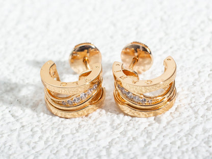 [⭐moonlume]ZERO 1 PINK GOLD DIAMONDS EARRINGS