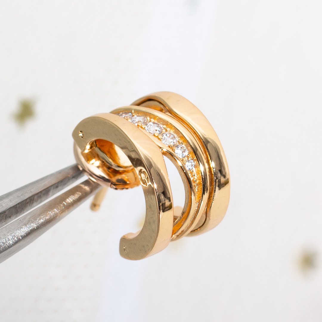 [⭐moonlume]ZERO 1 PINK GOLD DIAMONDS EARRINGS