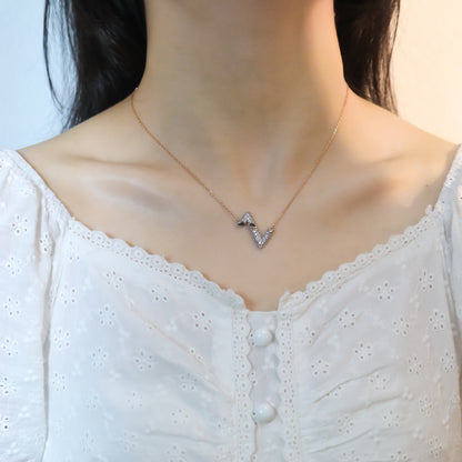 [⭐moonlume]VOLT SILVER DIAMOND PEDANT NECKLACE