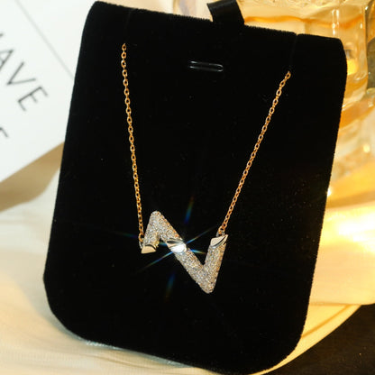 [⭐moonlume]VOLT SILVER DIAMOND PEDANT NECKLACE