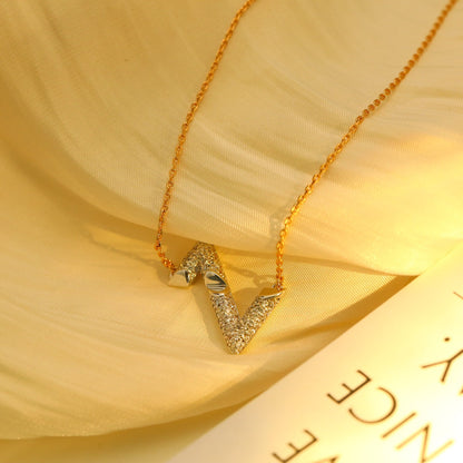 [⭐moonlume]VOLT SILVER DIAMOND PEDANT NECKLACE