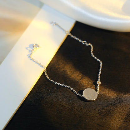 [⭐moonlume]SUN MOTIF PINK MOP SILVER BRACELET