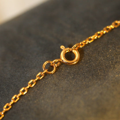 [⭐moonlume]SUN PEDANT PINK GOLD 1 DIAMOND NECKLACE