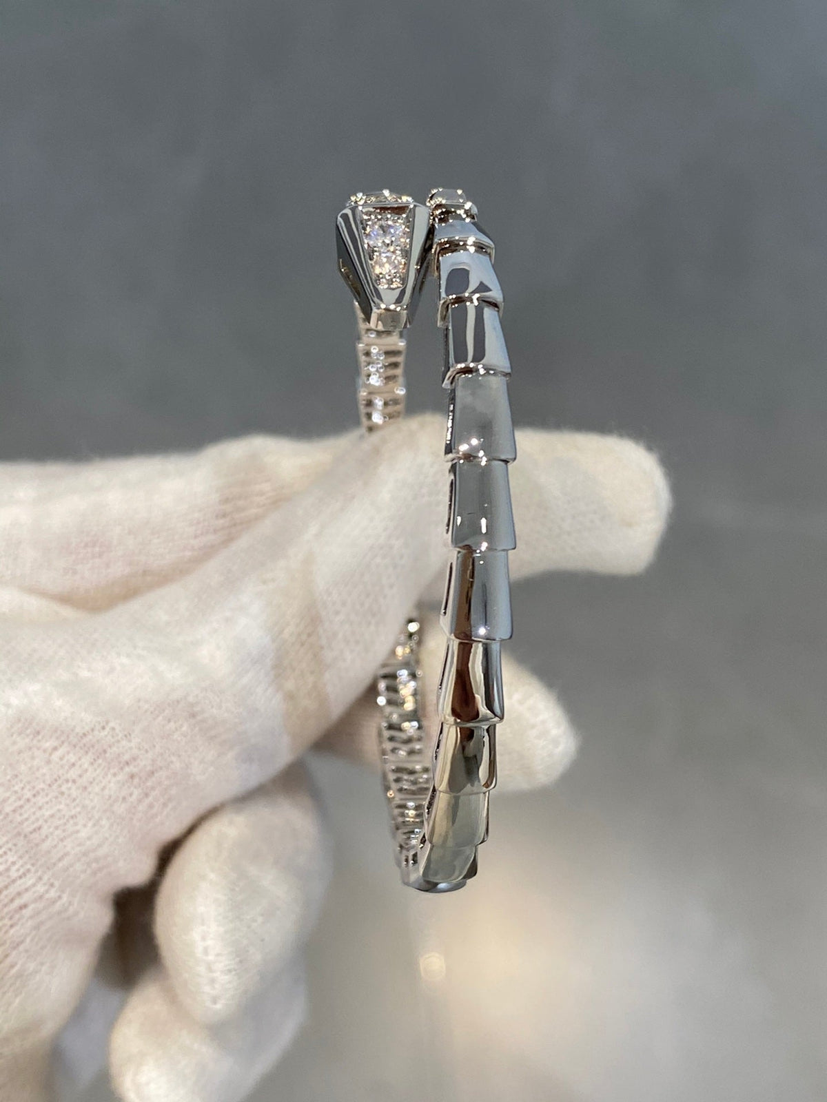 [⭐moonlume]SERPENTI BRACELET DIAMONDS SILVER