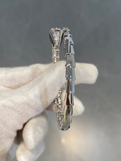 [⭐moonlume]SERPENTI BRACELET DIAMONDS SILVER