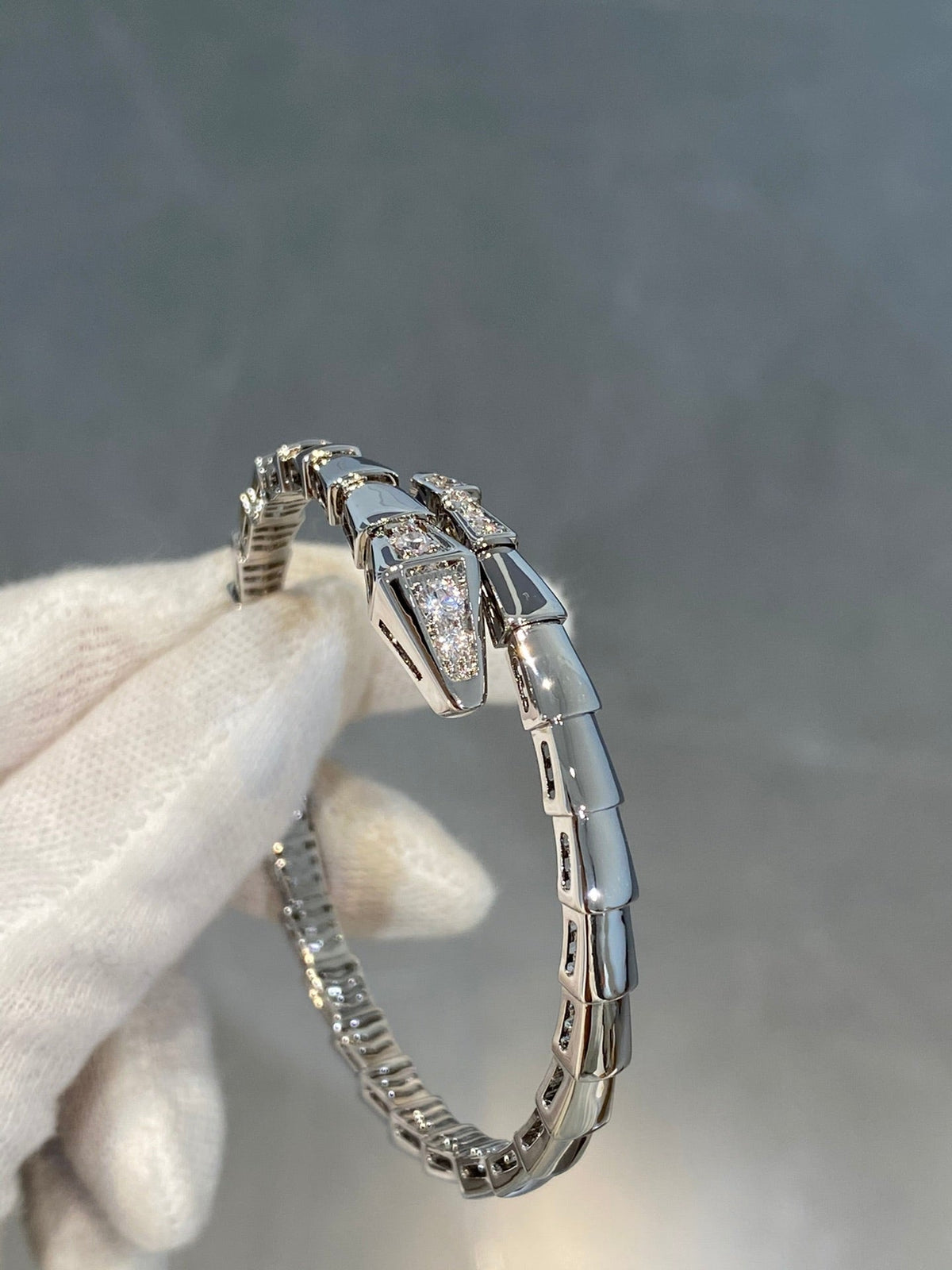[⭐moonlume]SERPENTI BRACELET DIAMONDS SILVER