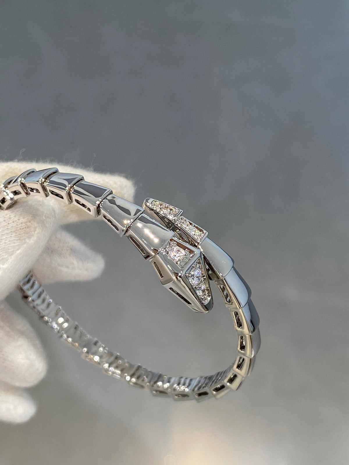 [⭐moonlume]SERPENTI BRACELET DIAMONDS SILVER
