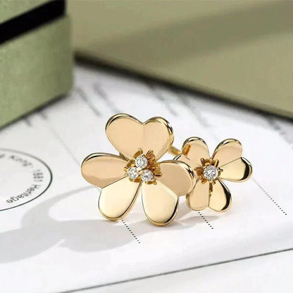 [⭐moonlume]CLOVER COMOS GOLD DIAMOND RING