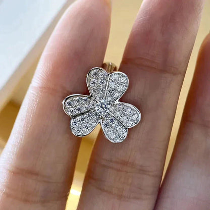 [⭐moonlume]CLOVER COMOS DIAMOND EARRINGS SILVER