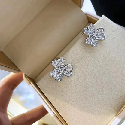 [⭐moonlume]CLOVER COMOS DIAMOND EARRINGS SILVER